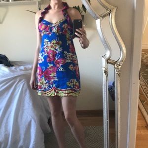 Ruffles Butterfly Print Dress